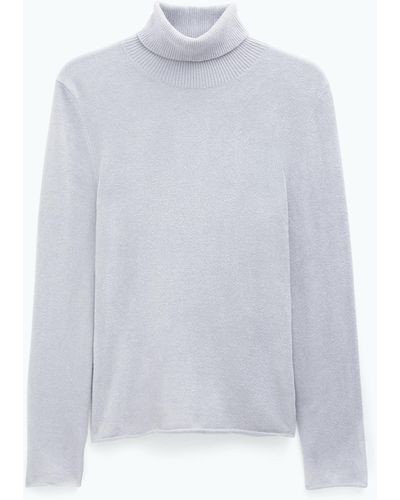 Filippa K Chenille Turtleneck Sweater - Gray