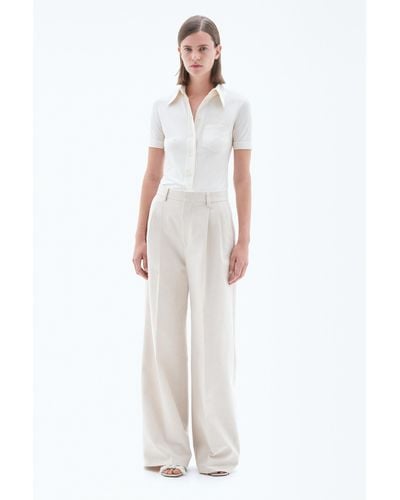 Filippa K Darcey Cotton Linen Trousers - White