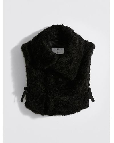 Filippa K Rowan Faux Fur Vest - Black