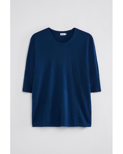 Filippa K Claire Elbow Sleeve Top - Blue