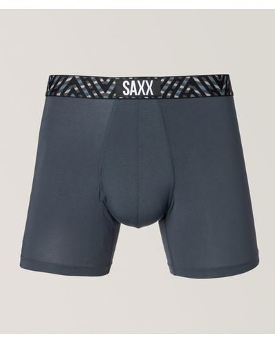 Saxx Underwear Co. Vibe Super Soft Boxer Briefs - Blue