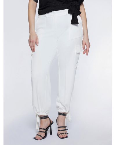 FIORELLA RUBINO Pantaloni cargo bianchi - Bianco