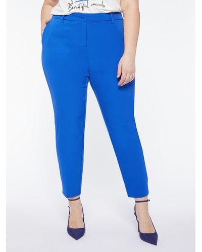 FIORELLA RUBINO Pantaloni in tessuto fluido - Blu