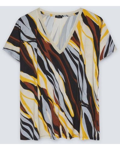 FIORELLA RUBINO T-shirt dalla stampa zebra - Bianco