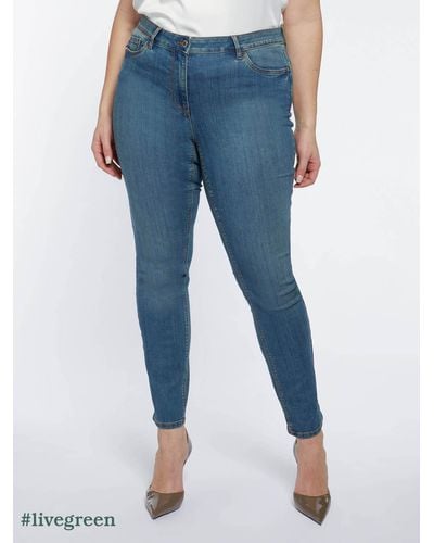 FIORELLA RUBINO Jeans skinny push up modello Giada - Blu