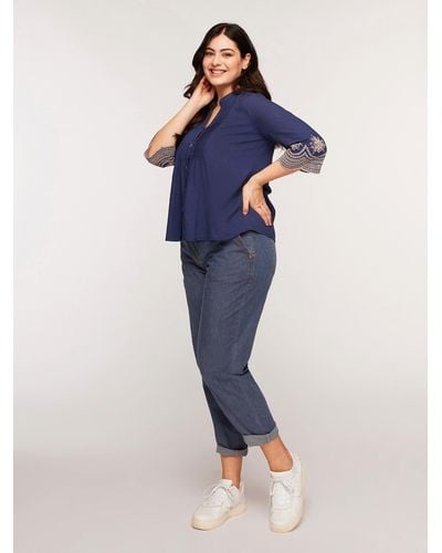 FIORELLA RUBINO Jeans baggy in light denim stretch - Blu