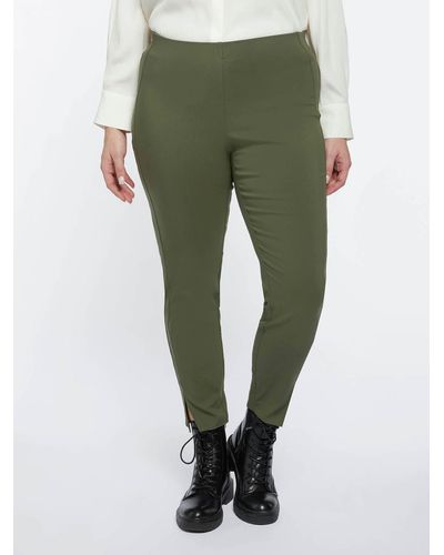 FIORELLA RUBINO Pantaloni skinny con inserti laterali - Verde