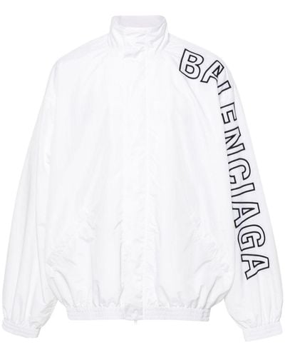 Balenciaga Logo-Embroidered Jacket - White