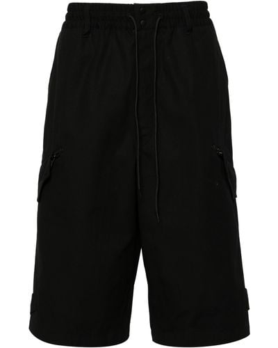 Y-3 Workwear Cotton Bermuda Shorts - Black