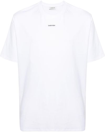 Lanvin Logo-appliquè Cotton T-shirt - White