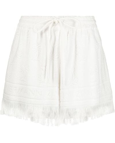 Zimmermann Alight Cotton Shorts - White