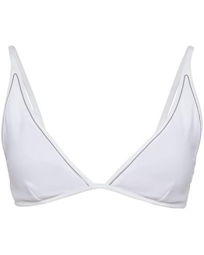 Brunello Cucinelli Triangle-cup Bikini - White