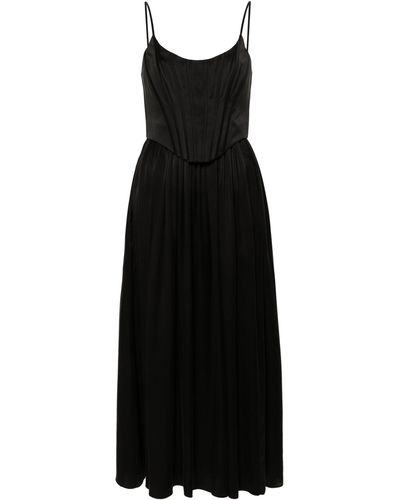 Zimmermann Corset Silk Midi Dress - Black