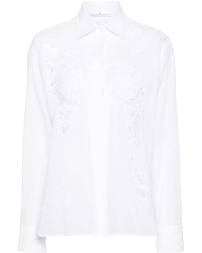 Ermanno Scervino Corded-lace Panelled Shirt - White