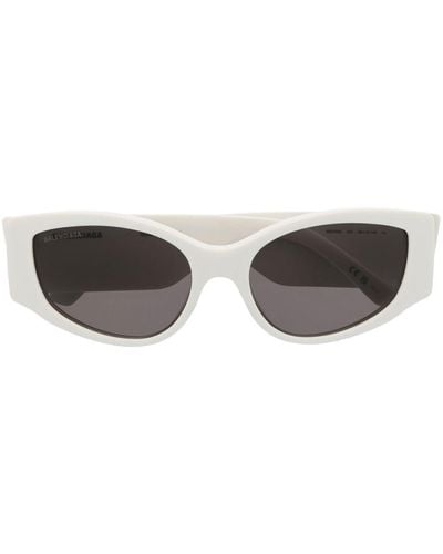 Balenciaga Logo-print Tinted-lenses Sunglasses - White