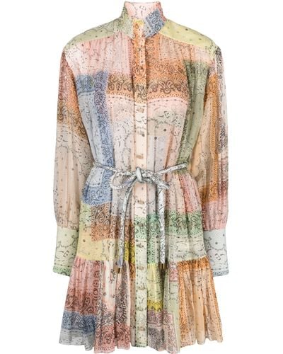 Zimmermann Matchmaker Bandana Patch-print Minidress - Multicolor