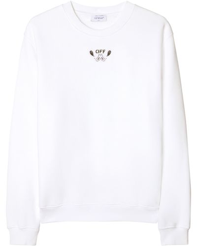 Off-White c/o Virgil Abloh Bandana-embroidered Cotton Sweatshirt - White