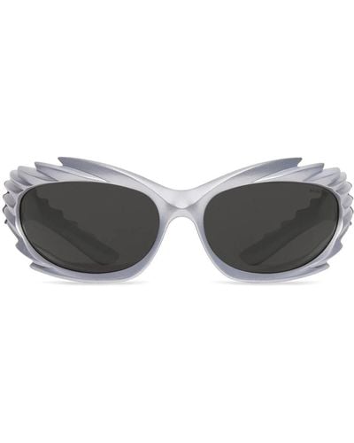 Balenciaga Spike Rectangle-frame Sunglasses - Gray