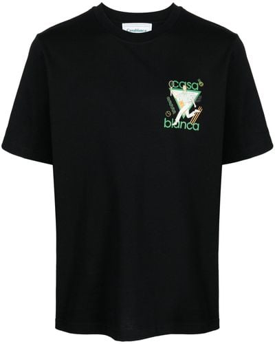 Casablancabrand Le Jeu Graphic-print T-shirt - Black
