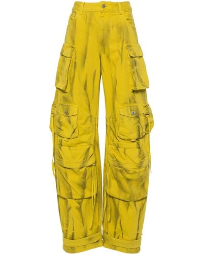 The Attico Fern Cargo Pants - Yellow