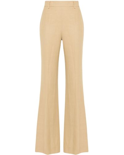 Ermanno Scervino Mid-waist Bootcut Trousers - Natural