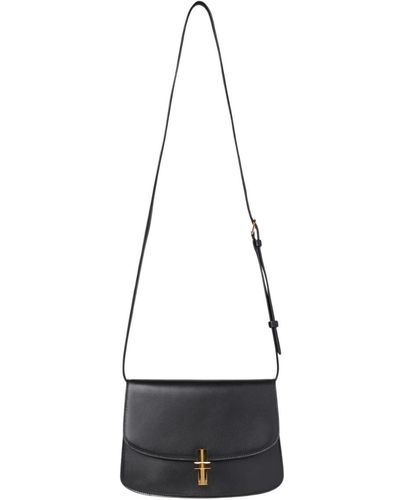 The Row Sofia Leather Crossbody Bag - Black