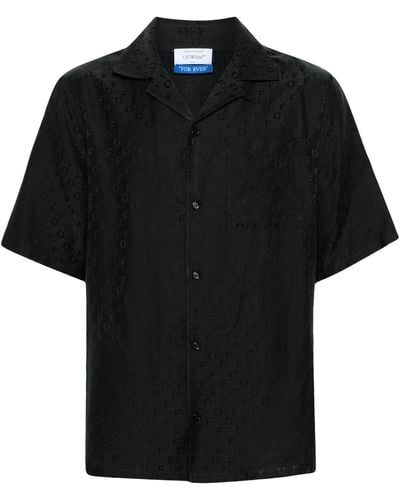 Off-White c/o Virgil Abloh Monogram-jacquard Shirt - Black