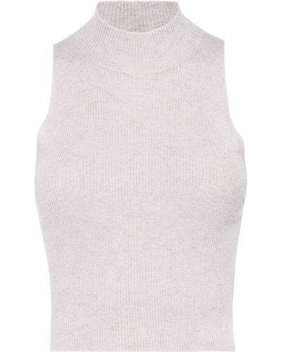 Brunello Cucinelli Ribbed-knit Tank Top - White