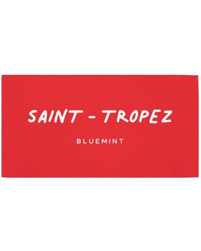 BLUEMINT Hector Big Size Cotton Beach Towel Saint Tropez Scarlet - Red