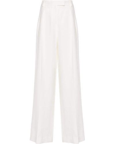 The Row Antone Linen Tailored Pants - White