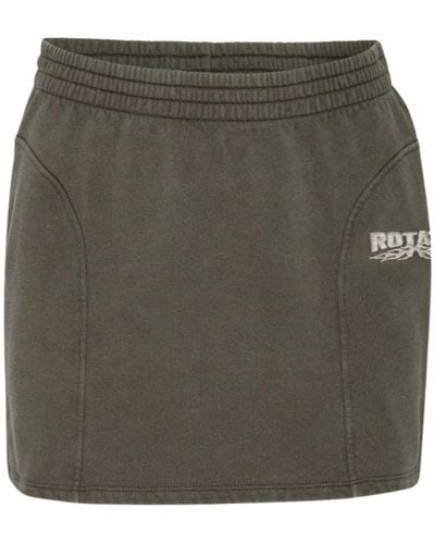 ROTATE BIRGER CHRISTENSEN Enzyme Sweat Mini Skirt Khaki - Green