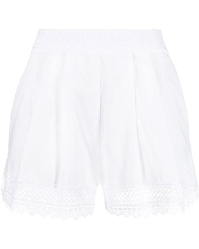 Ermanno Scervino Lace-trim Shorts - White