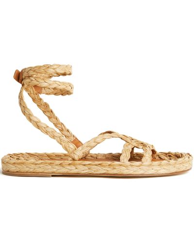 Alanui A Love Letter To India Woven Sandals - Metallic