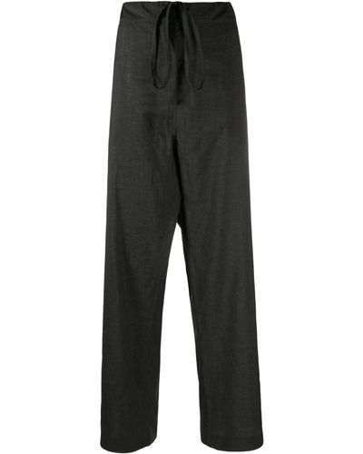 The Row Argent Pant In Silk And Cotton - Black