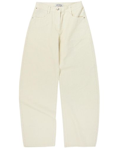 Low Classic High-rise Loose-fit Tapered Jeans - White