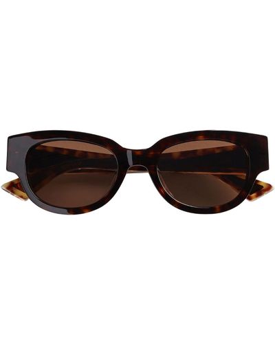 Bottega Veneta Tri-fold Square Sunglasses - Brown