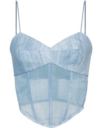 Ermanno Scervino Semi-sheer Corset - Blue