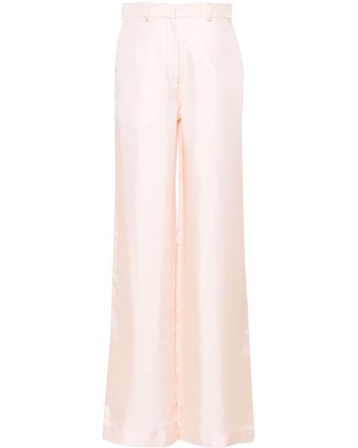 Lanvin Silk Wide-leg Trousers - Pink