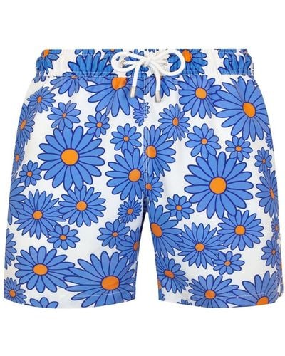 BLUEMINT Arthus Mid-length Swim Shorts Provence Camomile - Blue