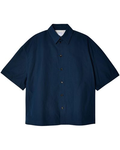 Bottega Veneta Short-sleeve Cotton Shirt - Blue