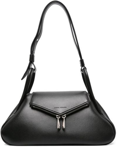 AMINA MUADDI Gemini Leather Shoulder Bag - Black