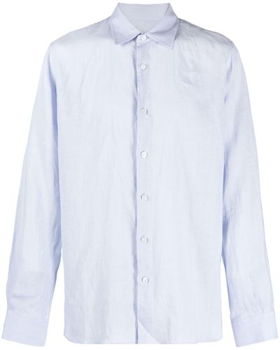 Orlebar Brown Justin Linen Shirt - Blue
