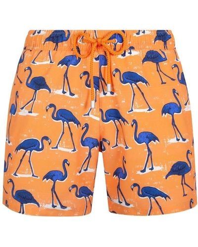BLUEMINT Arthus Stretch Four Way Stretch Swim Shorts Orange Flamingo
