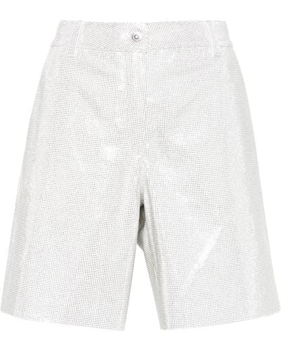 Ermanno Scervino Crystal-embellished Shorts - White