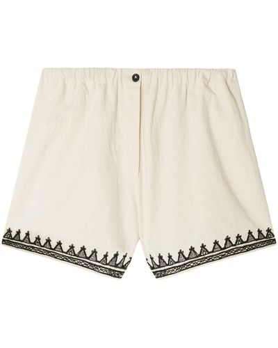 Alanui Akasha Cotton-blend Shorts - Natural