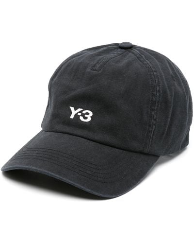 Y-3 Embroidered-logo Cotton Baseball Cap - Black
