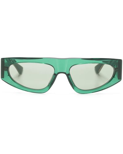 Bottega Veneta Translucent Oval-frame Sunglasses - Green