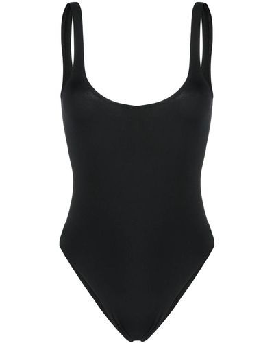 Off-White c/o Virgil Abloh Logo-print Zip-up Swimsuit - Black