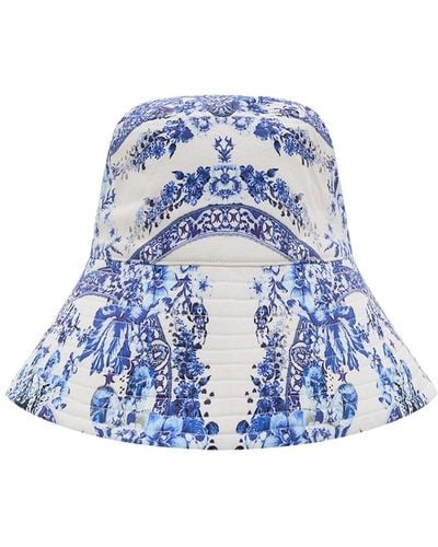 Camilla Wide Brim Bucket Hat - Blue