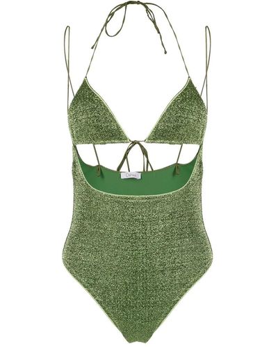Oséree Lumière Cut-out Swimsuit - Green